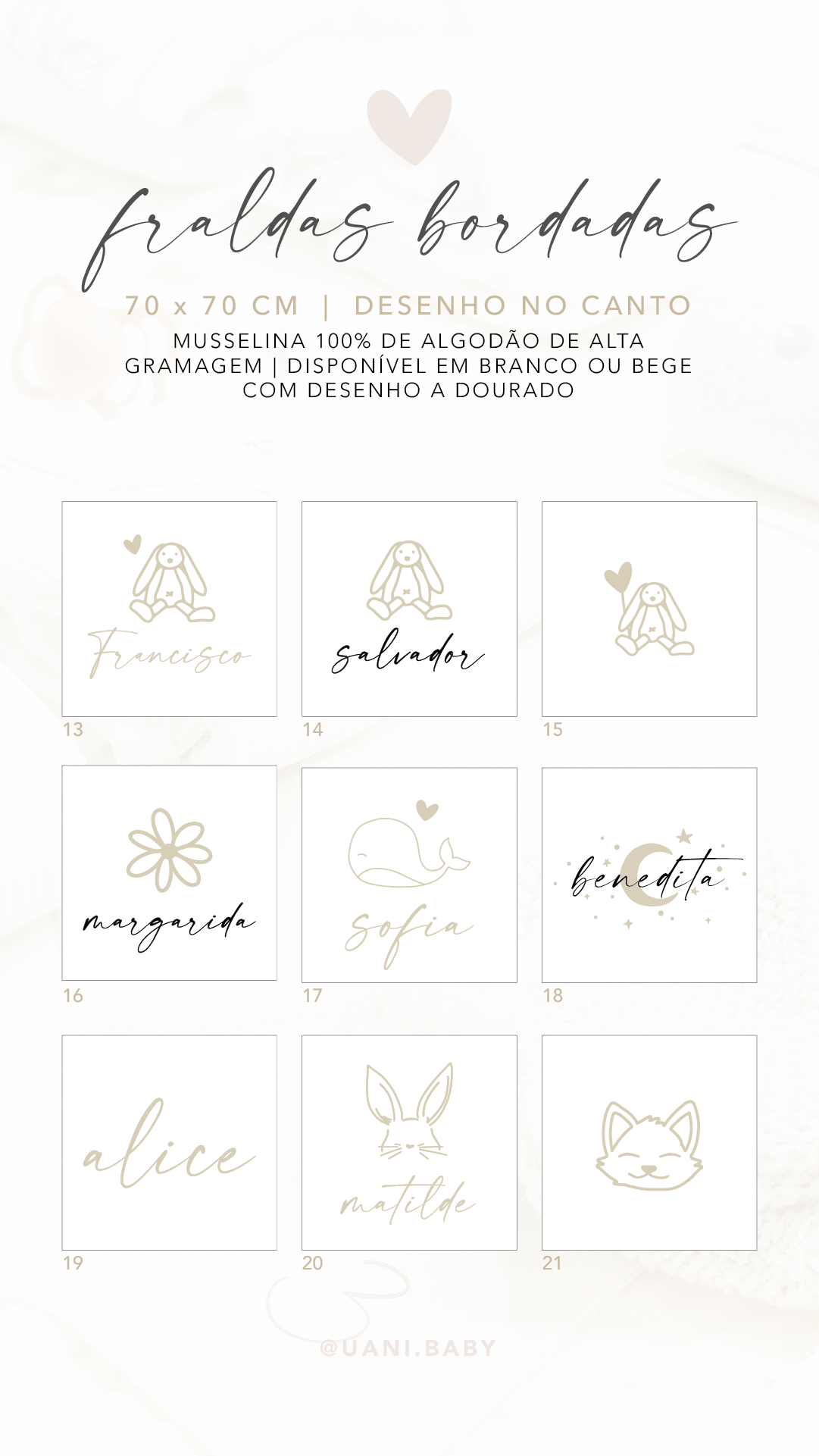 Uani Dream Kit – Primeira Roupinha com Gorro e Luvas, Saco, Fralda e Toalha