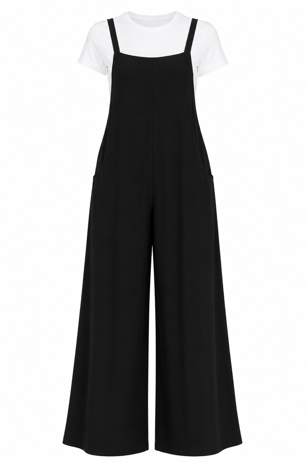 Conjunto Chloe - Macacão e T-shirt (Preto)