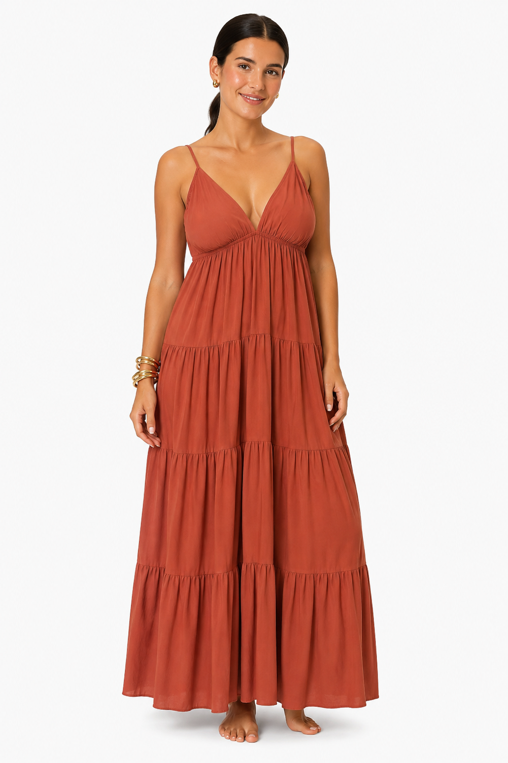 Vestido Celeste - Terracota