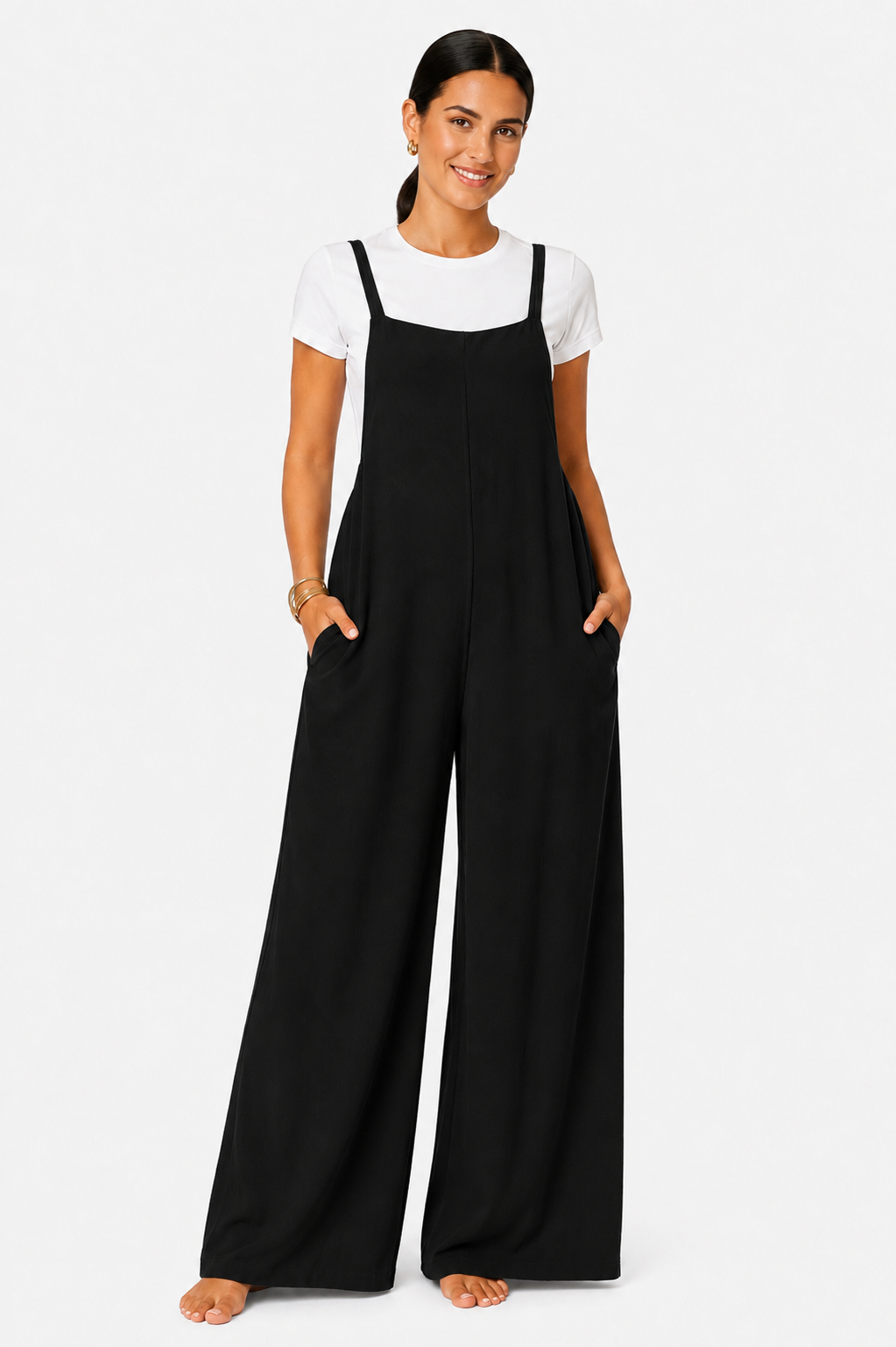 Conjunto Chloe - Macacão e T-shirt (Preto)