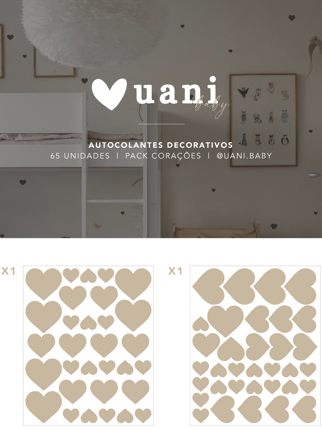 Autocolantes Decorativos | Corações