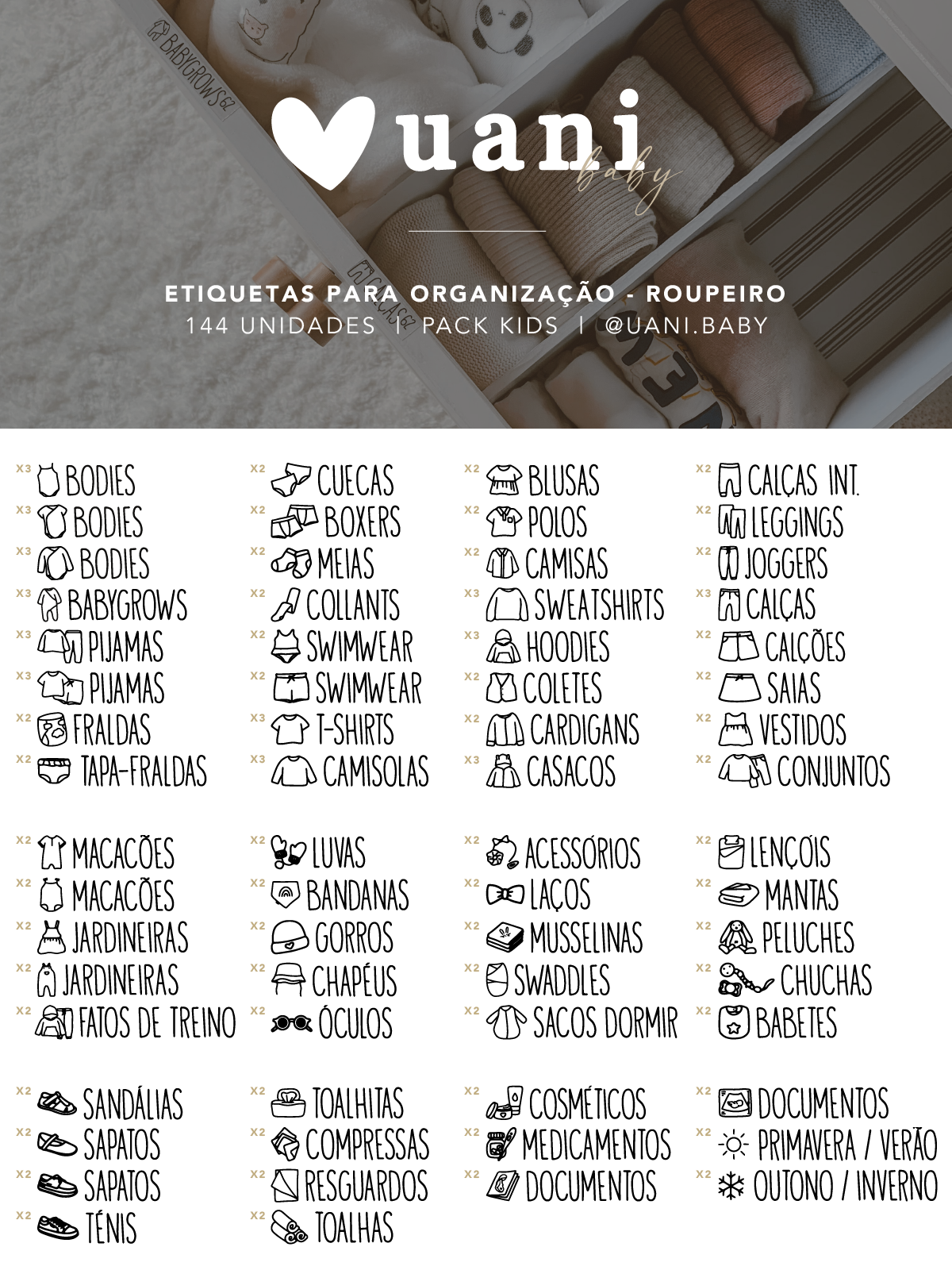 Etiquetas | Pack Kids