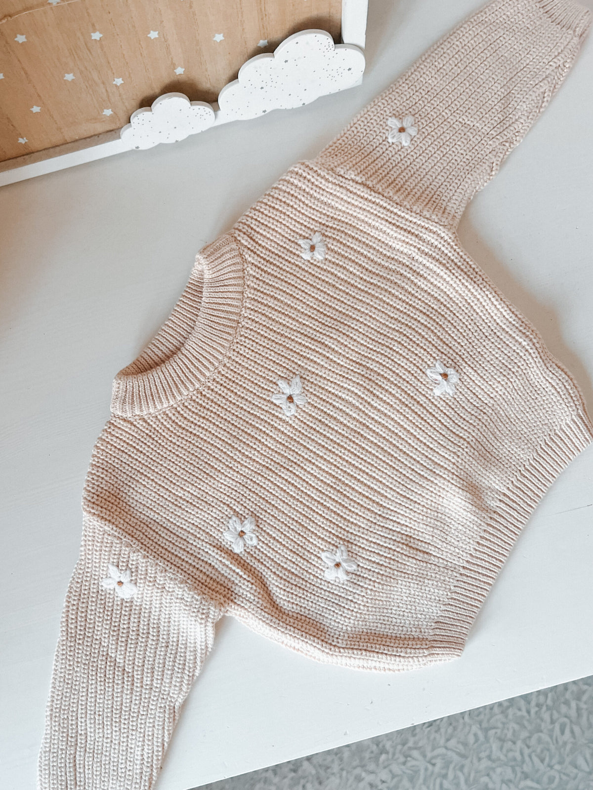 Sudadera Dreamy Flower – Sudadera de punto para bebé con flores