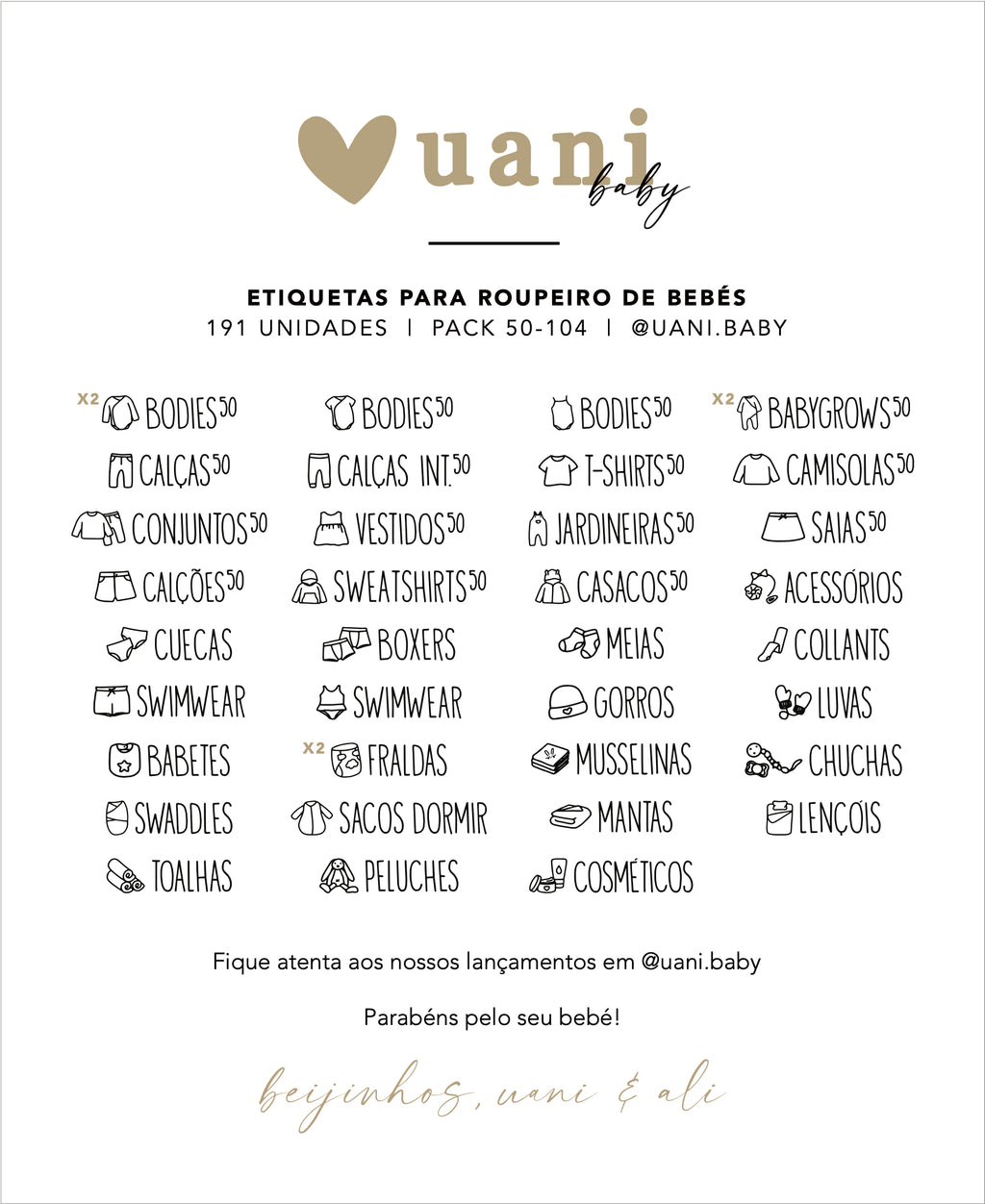 Etiquetas | Pack Baby
