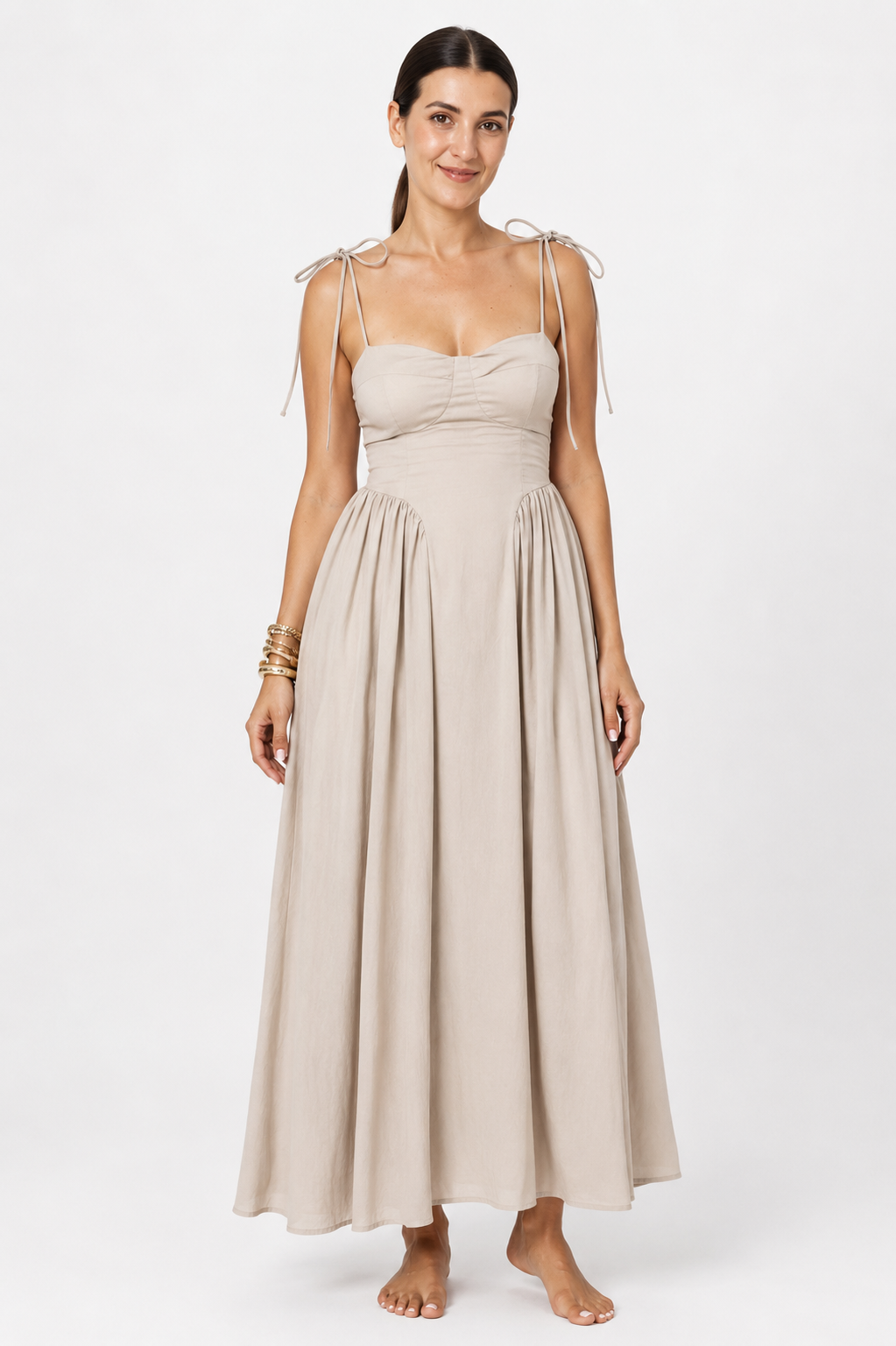 Vestido Serena - Bege