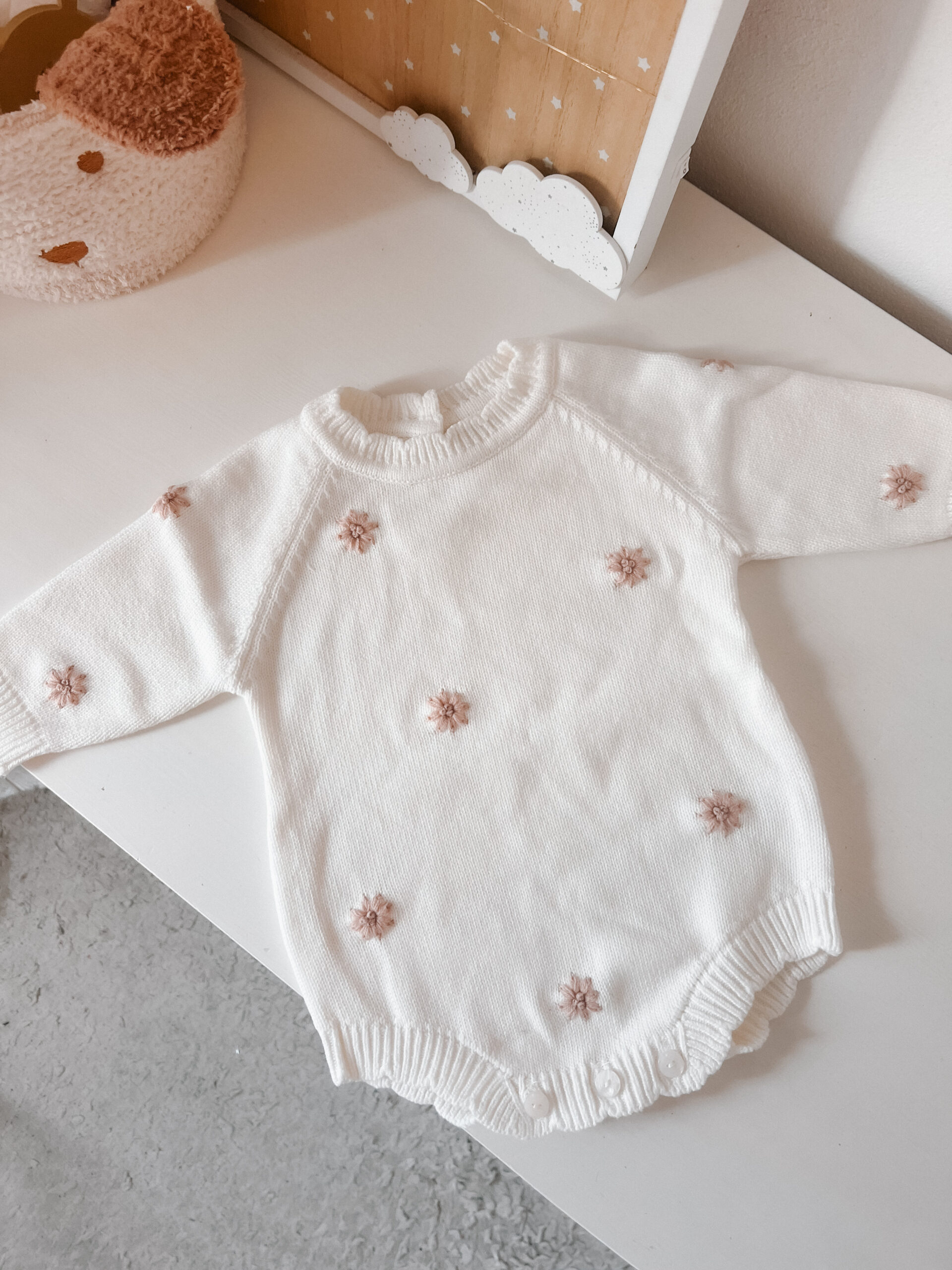 Fofo Pink Flowers - Fofo de Malha para bebé